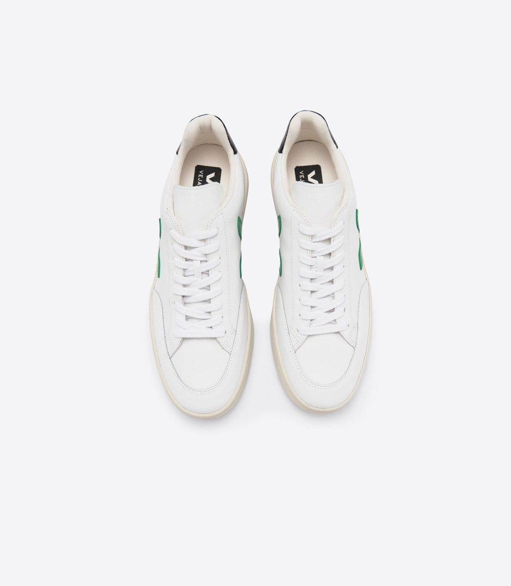 Veja Trainers Mens White - V-12 Leather - SGLU-73502